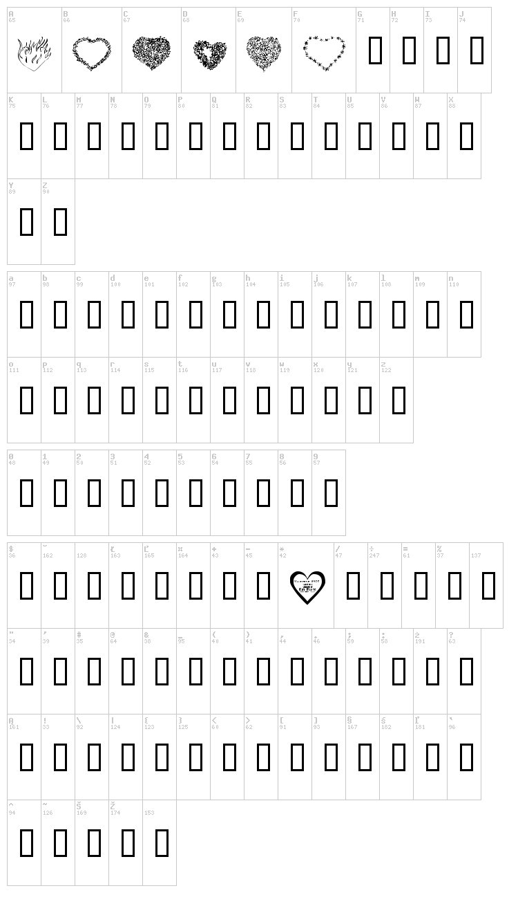KR Valentines 2006 Eight font map